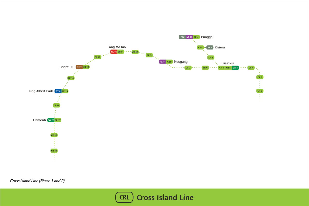 CRL_Split_SM_Up_to_CRL2_1 Map of Cross Island Line Phase 1 & 2