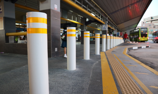 Security Enhancements: Bollards at Tampines Bus Interchange