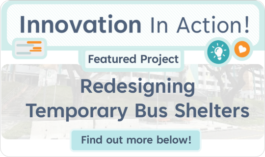 This is an image for a new featured project - redesigning temporary bus shelters