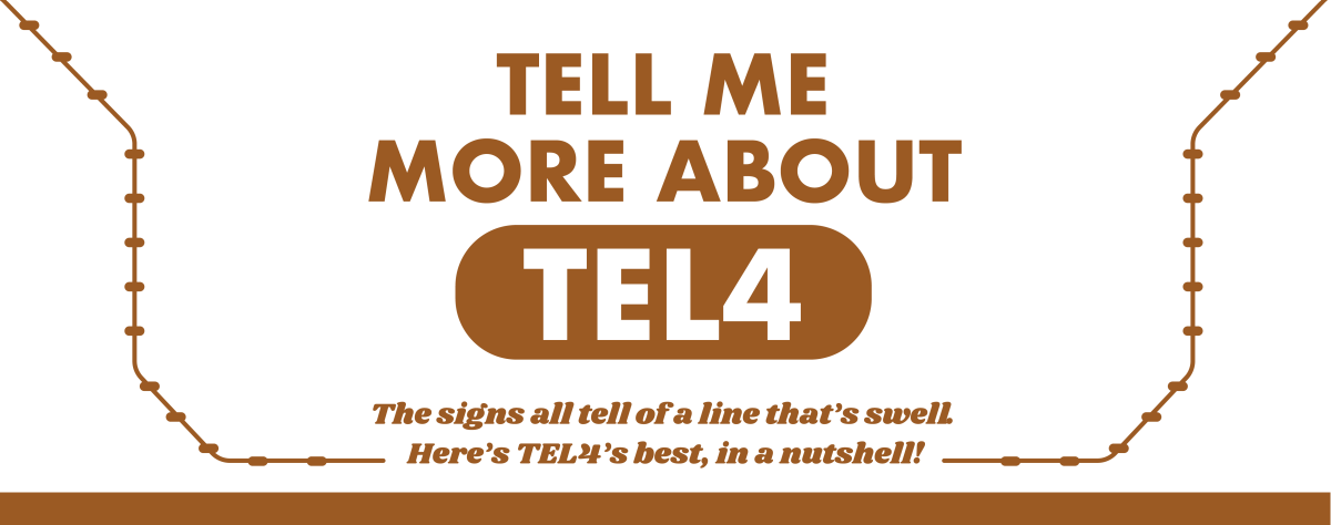 Image of banner wtih words "Tell me more about TEL" on it
